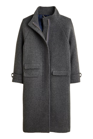 J.Crew Long Toscana Coat in Italian Stadium-Cloth Wool Blend