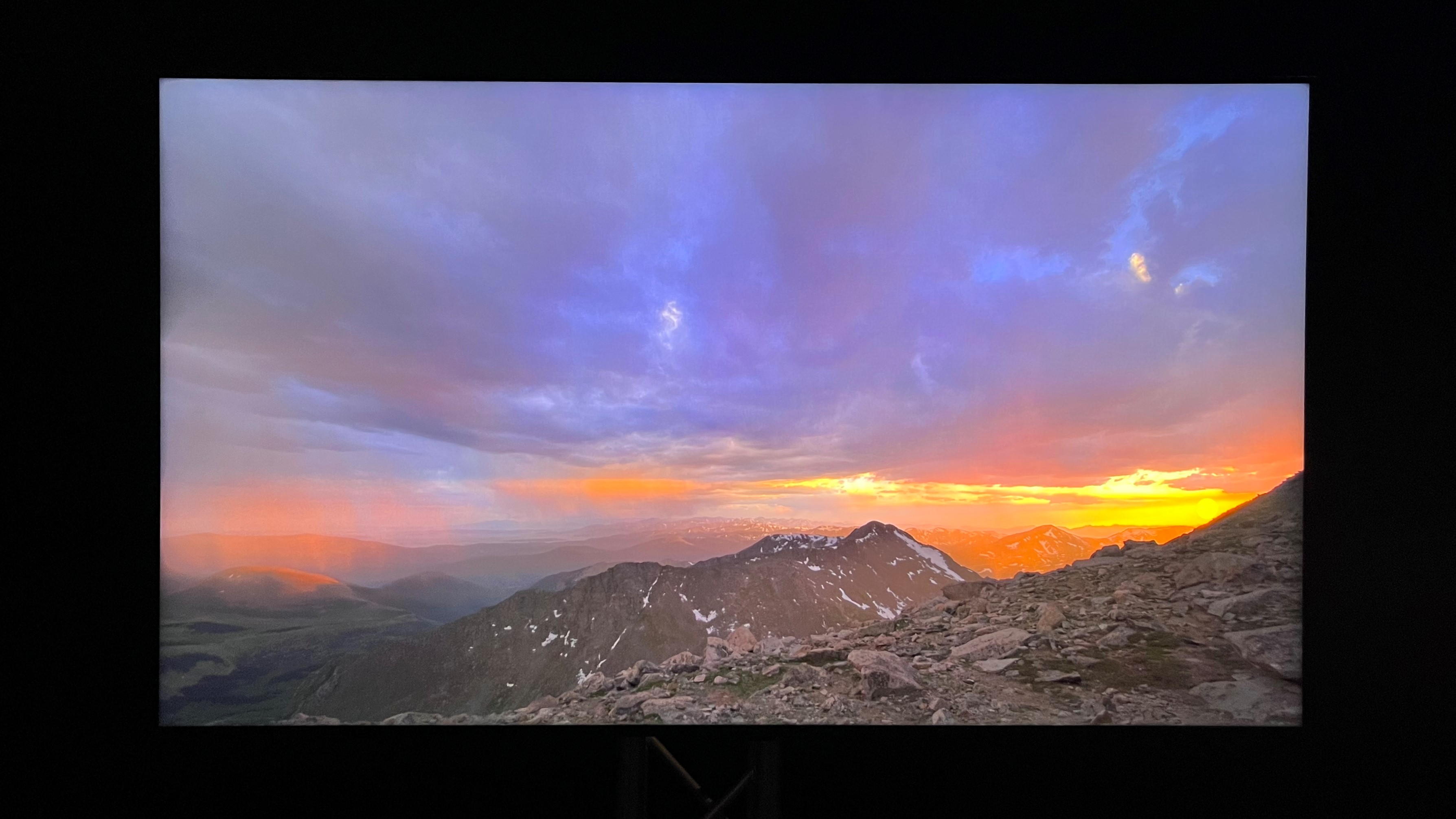 TCL QM8 showing landscape onscreen