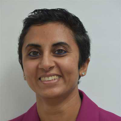 headshot of female architect Tina Patel