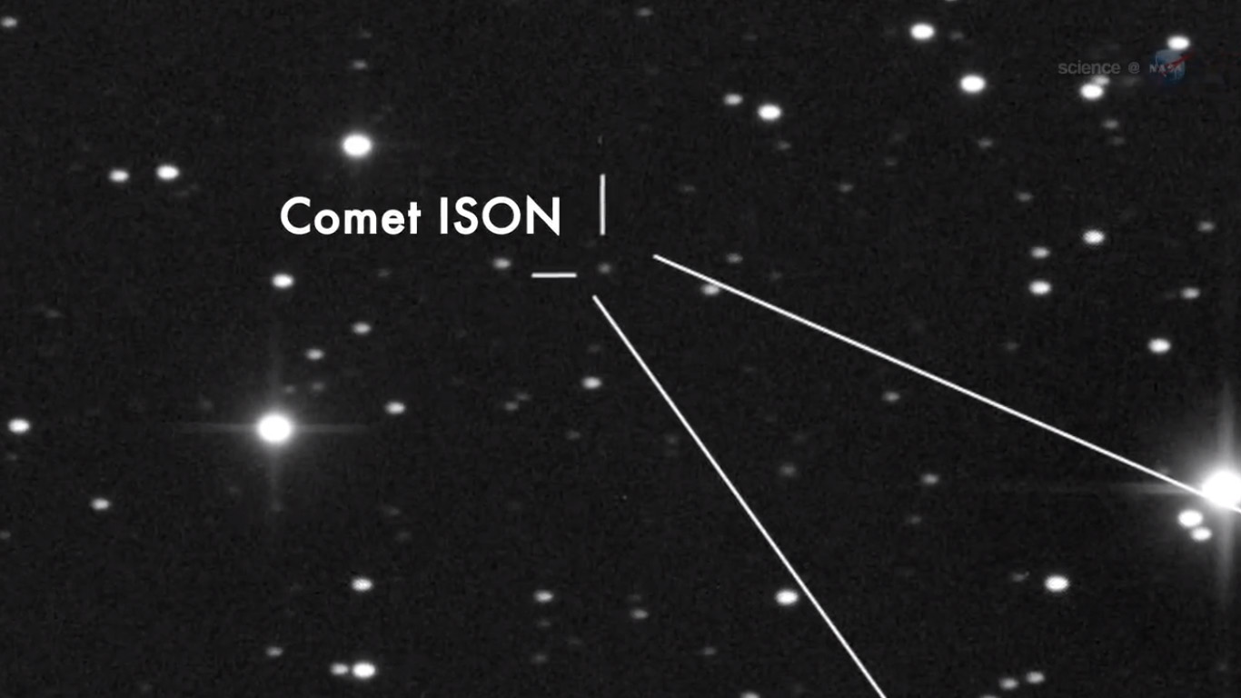 Comet ISON in Telescope View