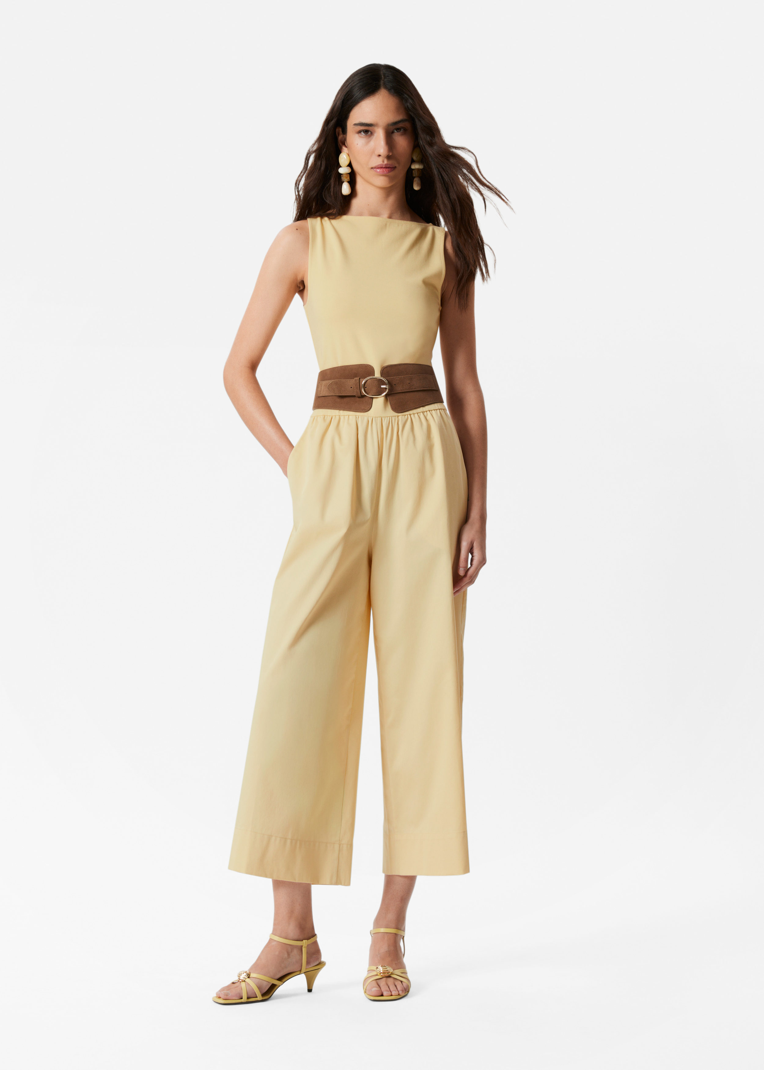 Sleeveless Wide-Leg Jumpsuit