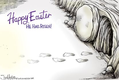 Editorial Cartoon World Easter Jesus Christ rise