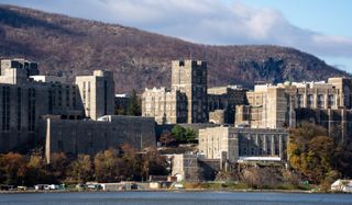 Military Academy at West Point, seen from the Hudson River