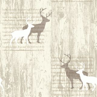 Wilko Arthouse Stag Cream Wallpaper