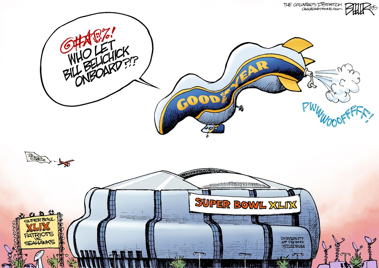 Editorial cartoon sports NFL Patriots