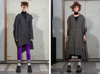 Junya Watanabe: Looks include a range of oversized check outerwear