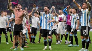 Argentina captain Lionel Messi scored in his 1,000th career match