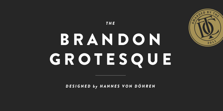 Brandon Grotesque sans serif font sample