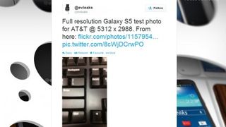 Galaxy S5 camera tweet