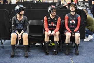 Debbie Capewell and her Sister Act teammates at the British National Track Championships 2025