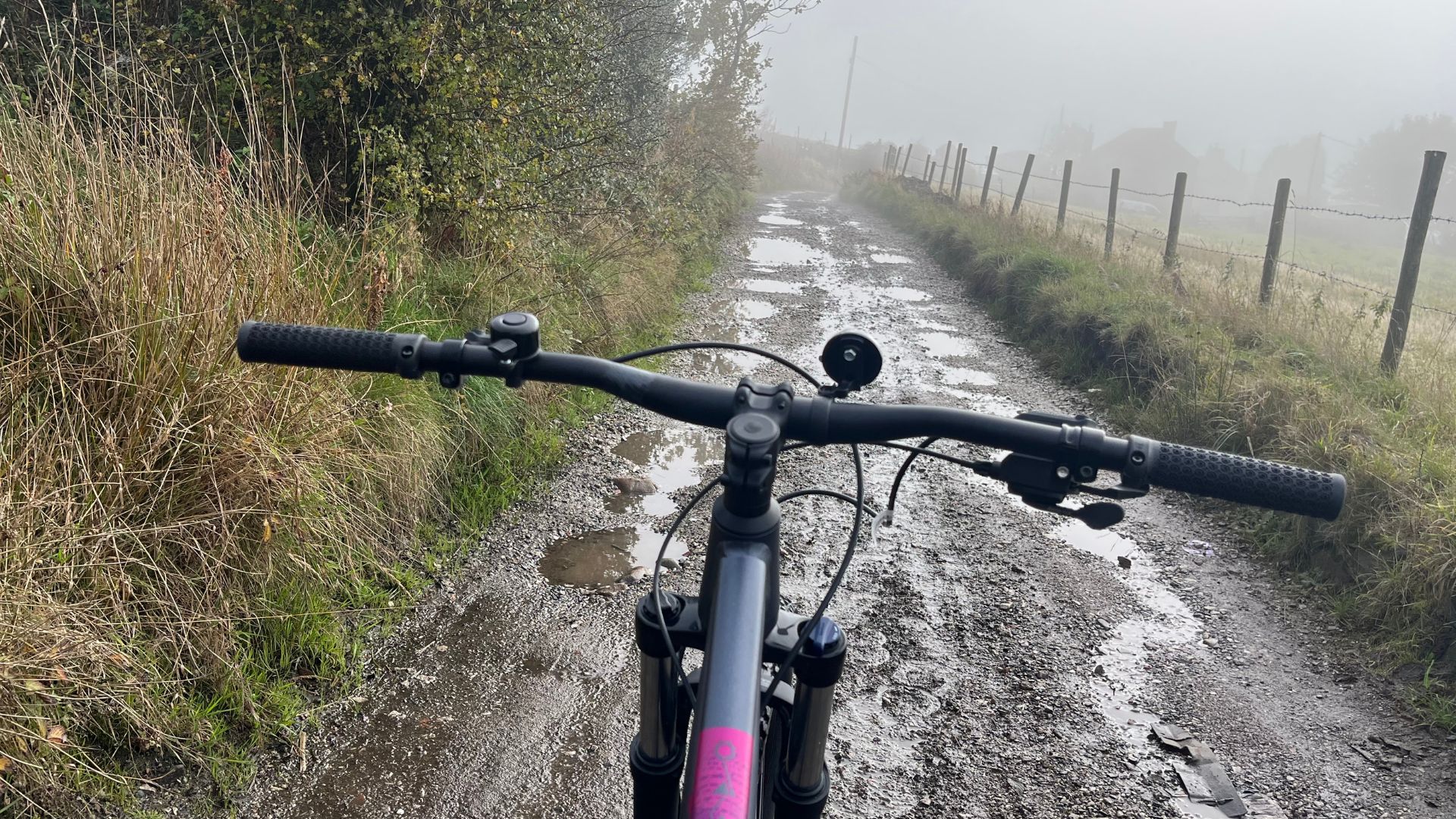 Susan Griffin's mountain bike on gravel path