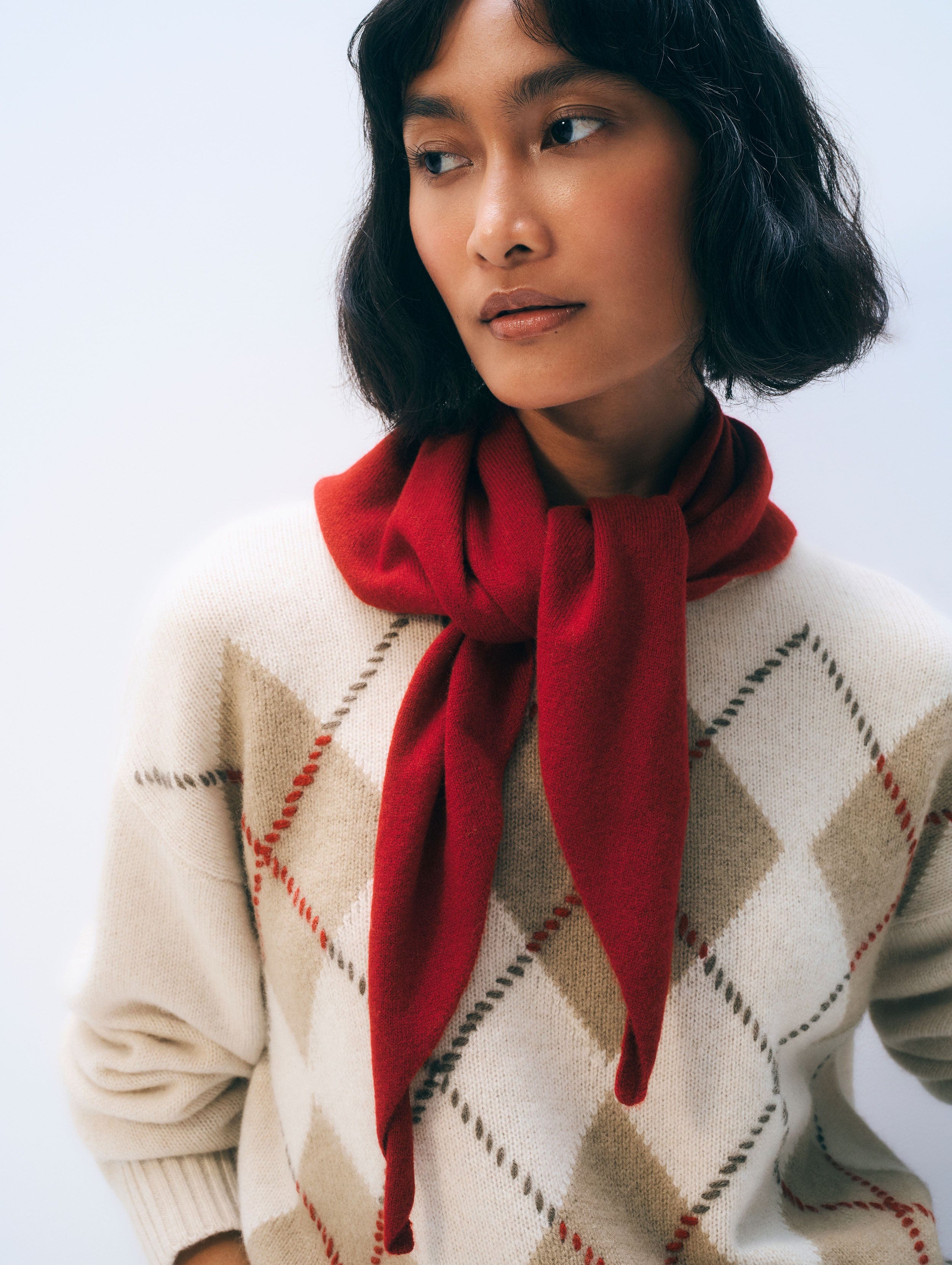 Cashmere Neckerchief | Deep Crimson