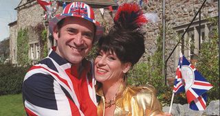 Ah, Viv Windsor, yet another glamorous outfit straight from the catwalks of Paris. Or, maybe Pontefract. She glammed up with husband Bob for Emmerdale's Jubilee celebrations in 2012....