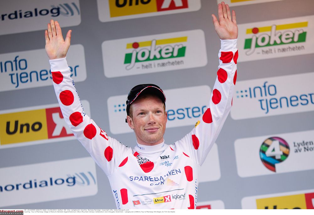 Vergard Robinson Bugge leads the mountains classification.