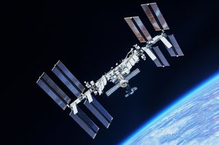 International Space Station in Earth's orbit