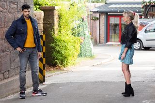 Theresa McQueen and Shaq in Hollyoaks