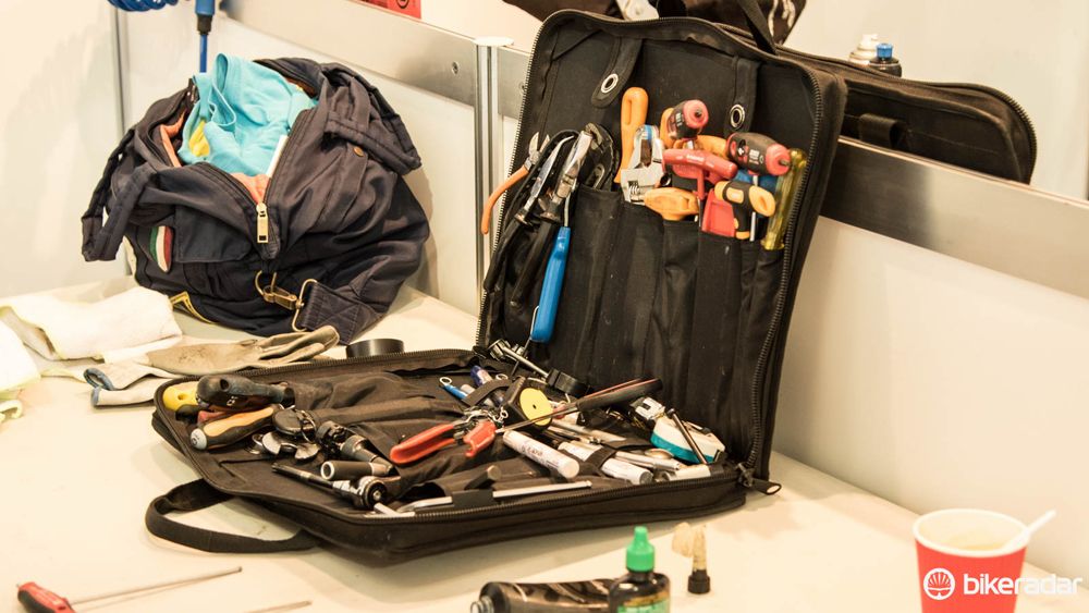 Many mechanics leave their bigger tool boxes at home and travel with lighter tool bags