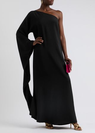 Balear One-Shoulder Draped Maxi Dress