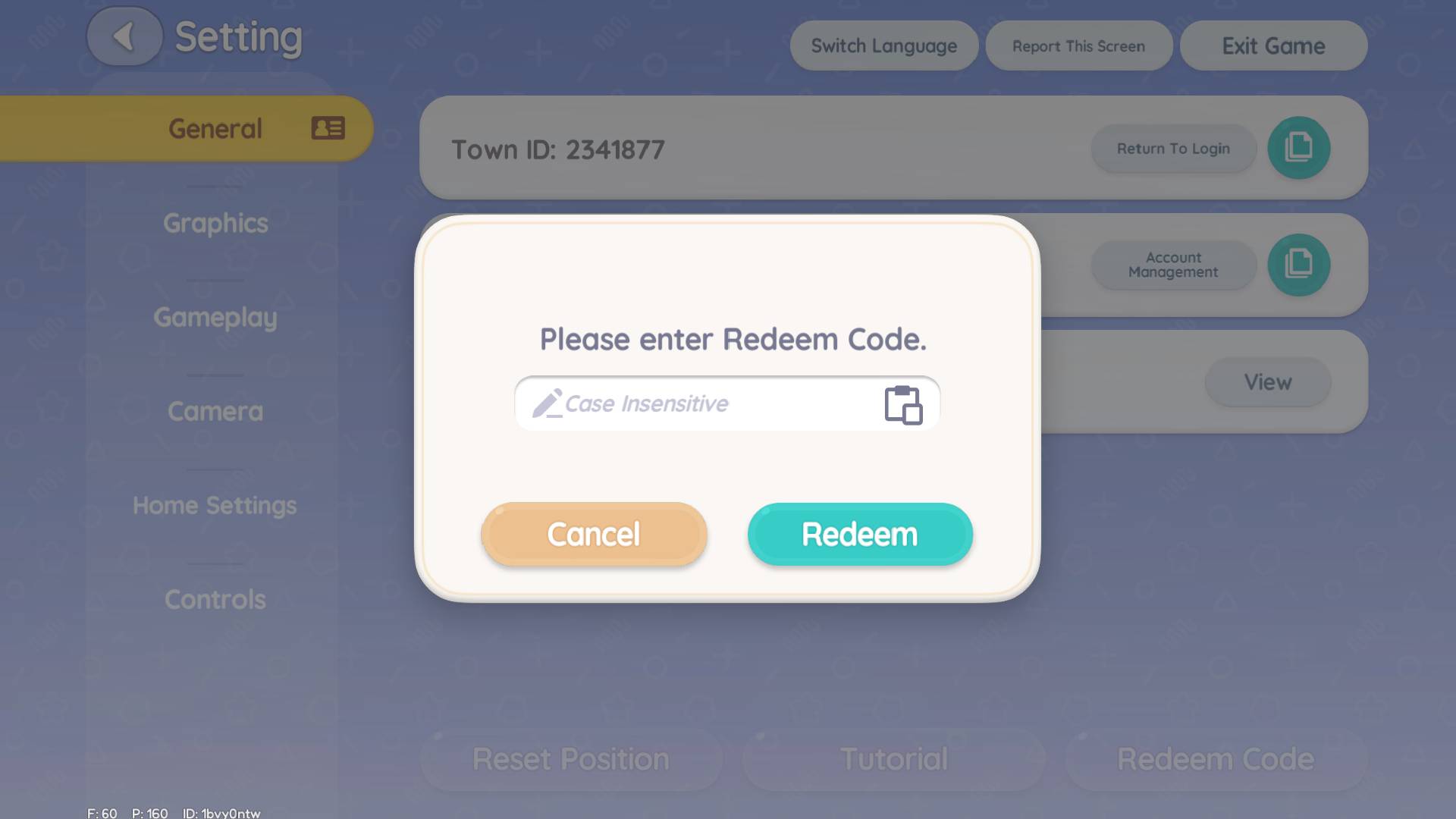 Heartopia codes redemption screen
