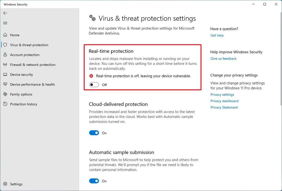 How to get started with Microsoft Defender Antivirus on Windows 11 ...