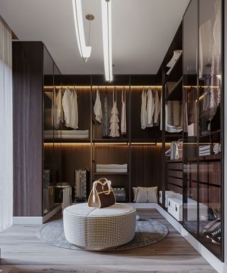 Opulent walk-in closet, Covet House