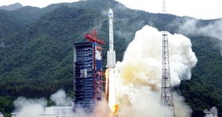 A Chinese Long March 3B rocket carrying two new Beidou navigation satellites launched from the Xichang Satellite Launch Center at 9:48 a.m. Beijing Time on July 29, 2018.