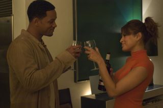 Will Smith and Eva Mendes share a toast