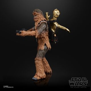This Chewbacca and C3PO 2-pack comes with a mesh backpack and removable limbs. Hasbro representatives described the collectible items at New York Comic Con on Oct. 6, 2019. 