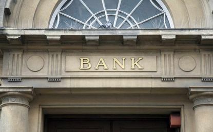 photo illustration of a bank