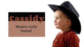 Young boy with a cowboy hat one to illustrate Country baby names