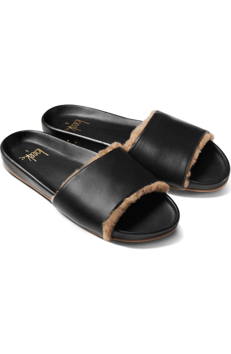 Gallito Genuine Shearling Slide Sandal