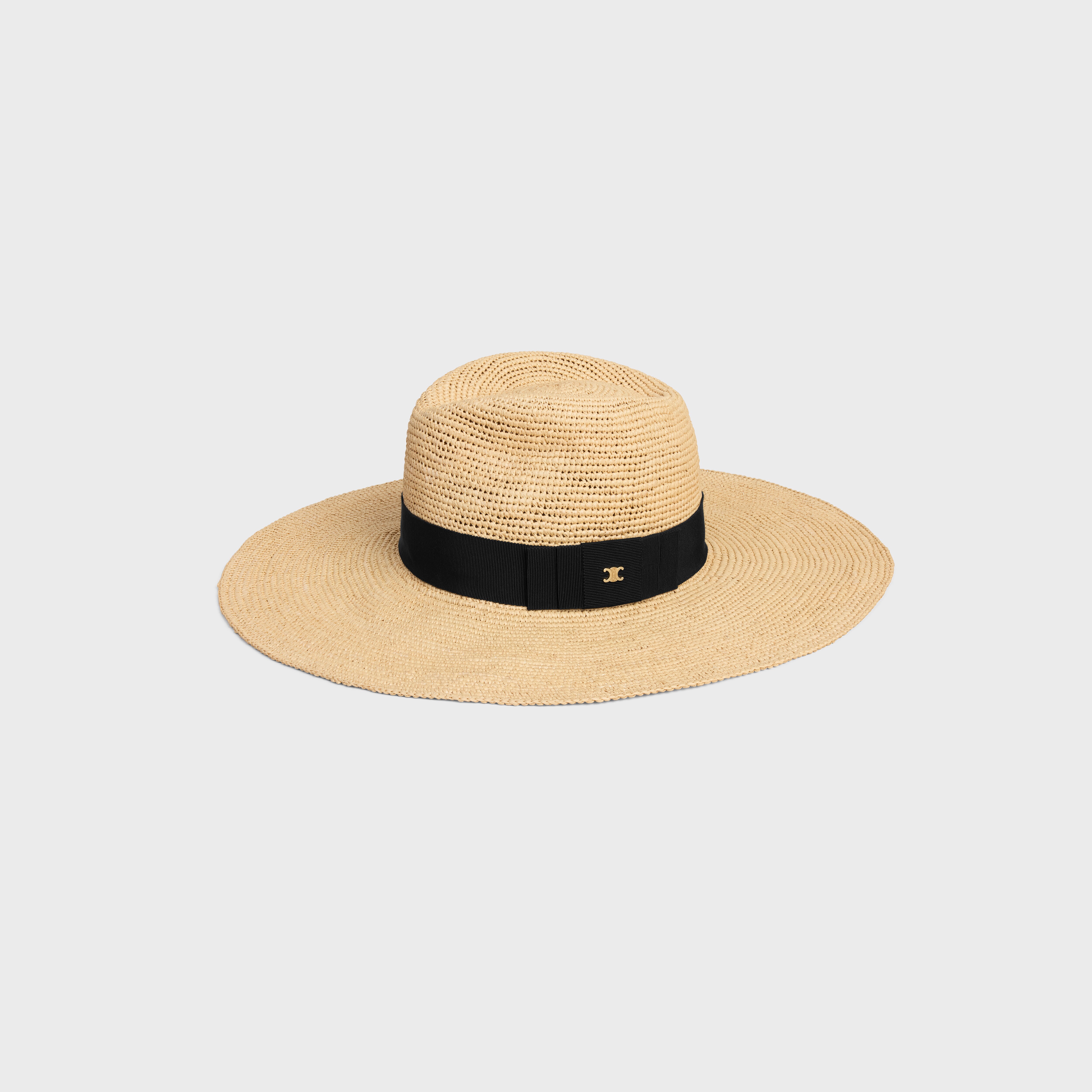 Triomphe Wide-Brimmed Hat in Raffia