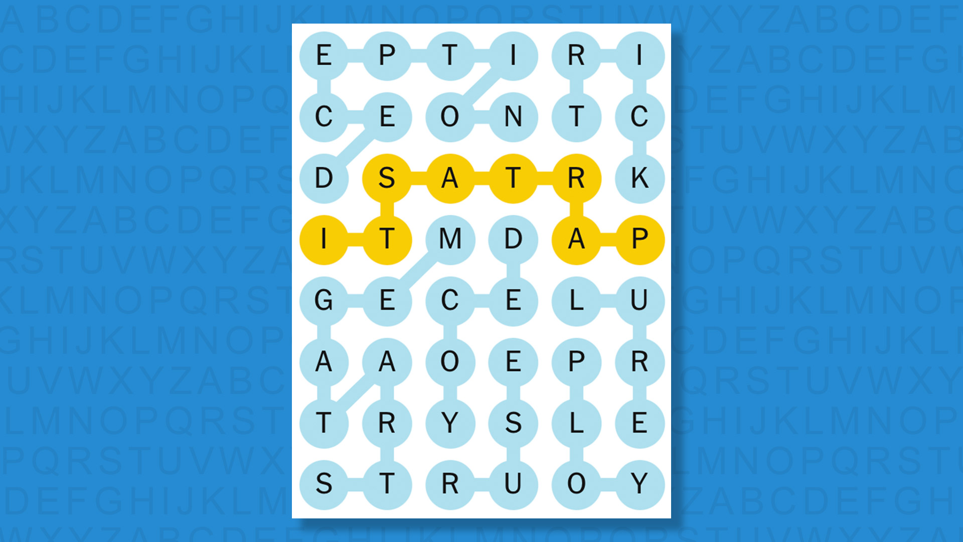 NYT Strands answers for game 581 on a blue background