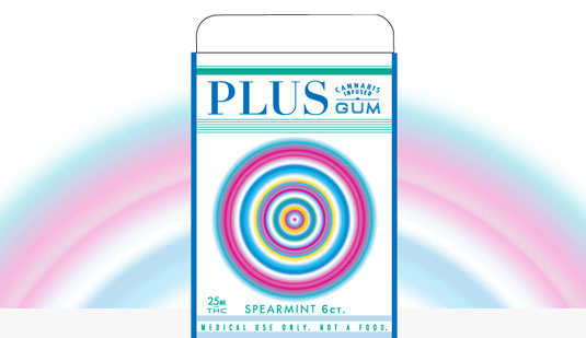 Cannabis branding: Plus Gum