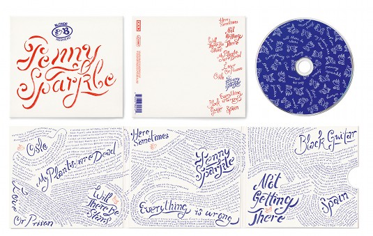 The packaging for this album by Blonde Redhead features Stefanie Weigler's hand-rendered type throughout