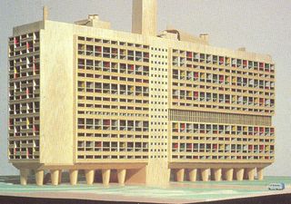 The Unité d'Habitation (Housing Unit) in Marseilles - residential housing design developed by Le Corbusier