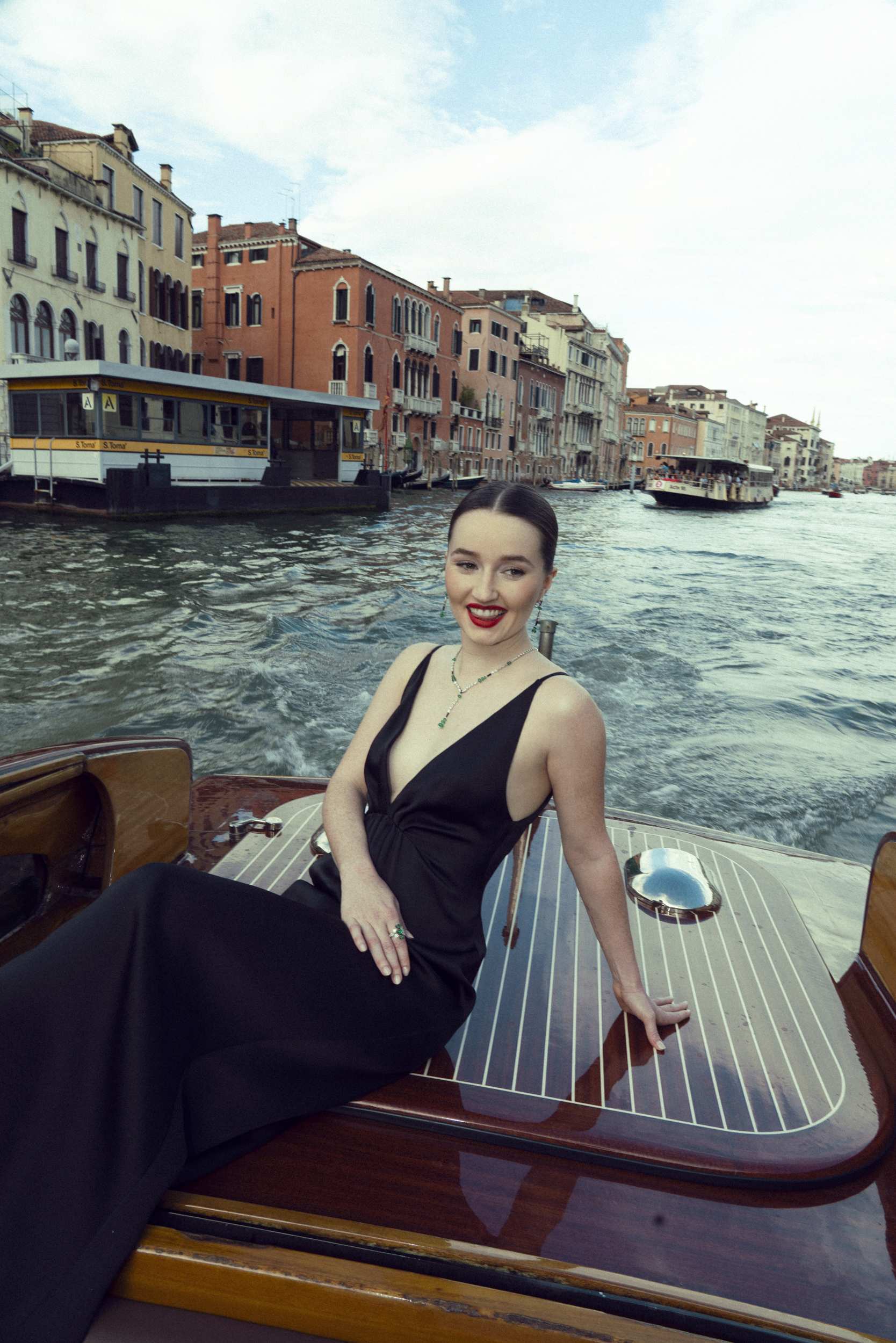 Kaitlyn Dever gets ready for the 2025 Venice Film Festival wearing Armani