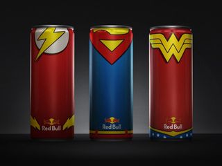 RedBull superhero packaging