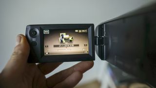 The Sony HDR-CX405 gallery on the screen