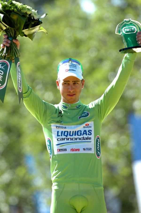 Peter Sagan (Liquigas) winner of the Green jersey