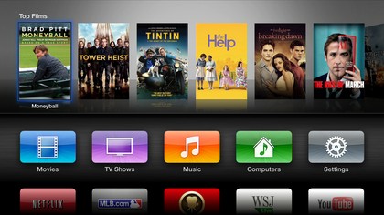 apple tv main menu
