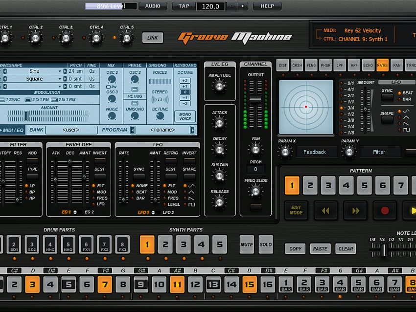 Groove Machine's well-featured interface looks the part.