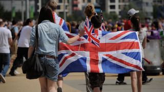 Boy with UK flag