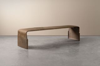 A metal bench
