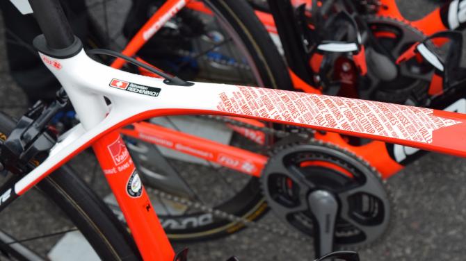 Sebastien Reichenbach had a special Swiss themed paint job on his Lapierre in his home race