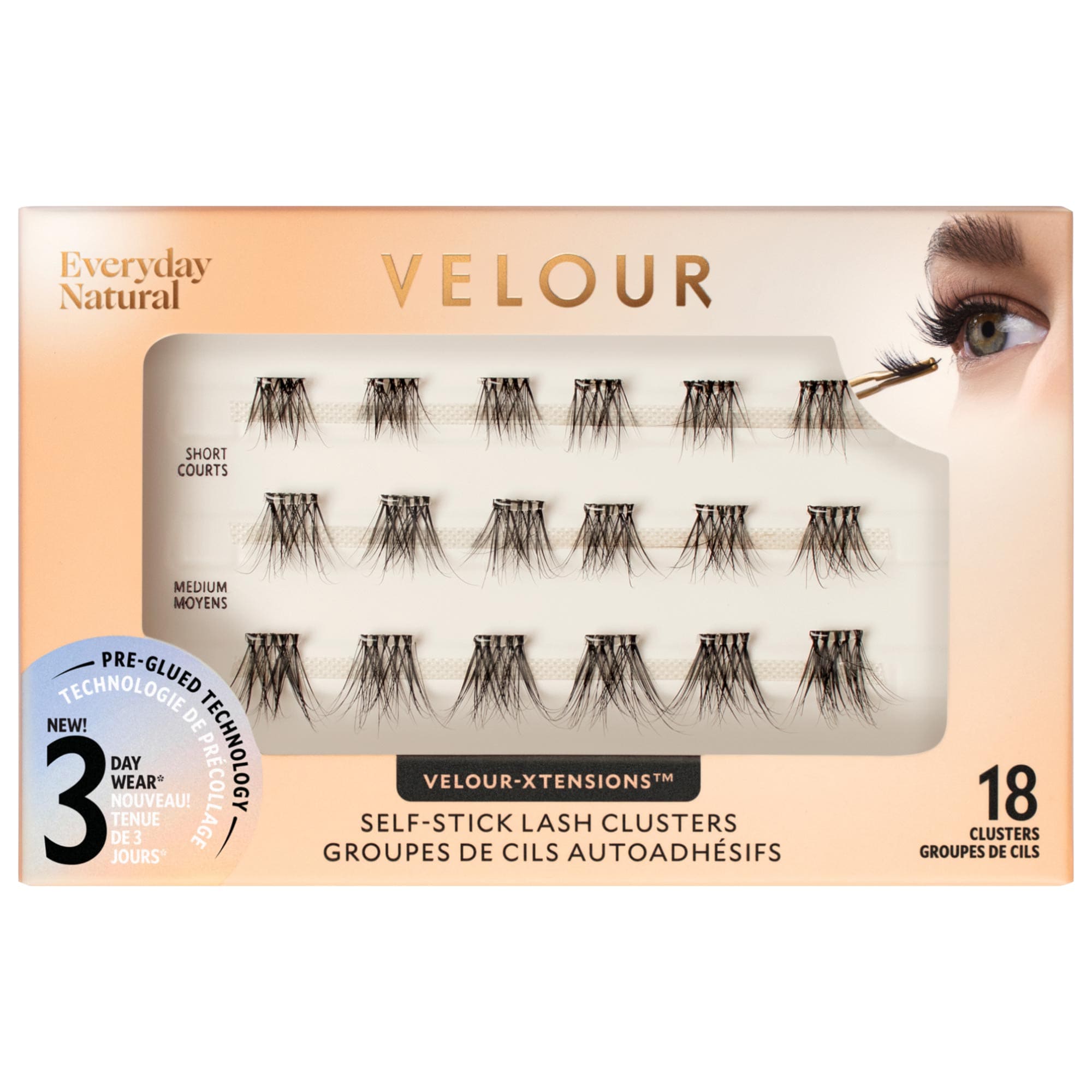 Velour-Xtension Self-Stick Lash Clusters - Everyday Natural