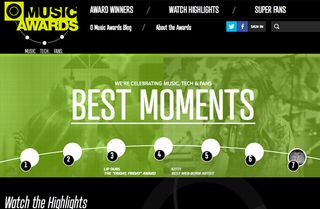The O Music Awards site won a Webby