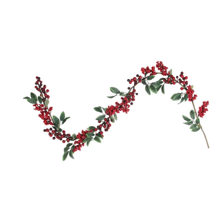 faux red berry garland