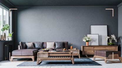 black living room feature wall embracing paint colors that devalue homes