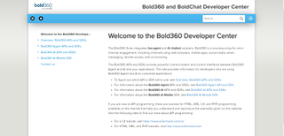 Website screenshot for Bold360